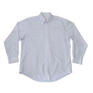 Brooks Brothers 346 Original Polo Size Large Purple White Stripe Dress Shirt